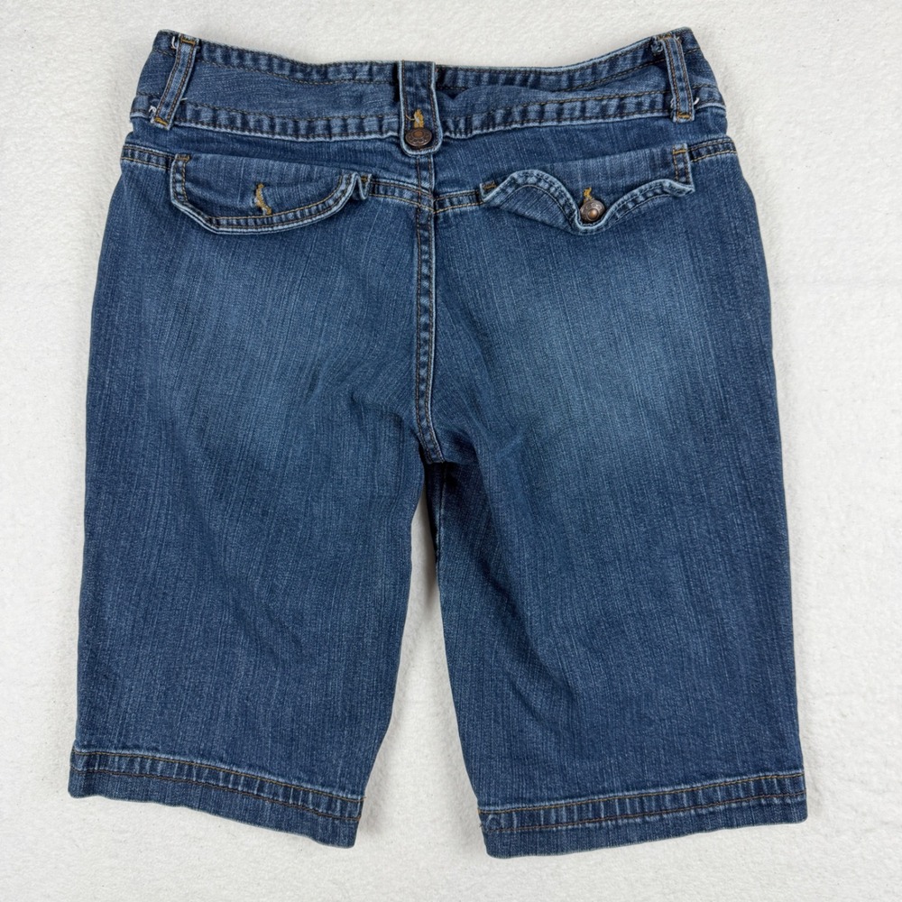 No Boundaries Womens Denim Bermuda Shorts Dark Wash Size 7 NB38SQ2603 - Picture 8 of 9